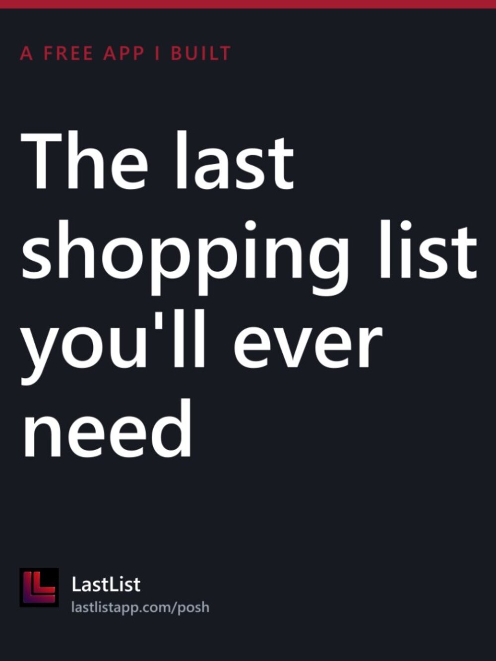 Check out my new app - LastList